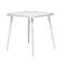 White Aluminum Farmhouse Outdoor Dining Table, 30" x 30" x 30"